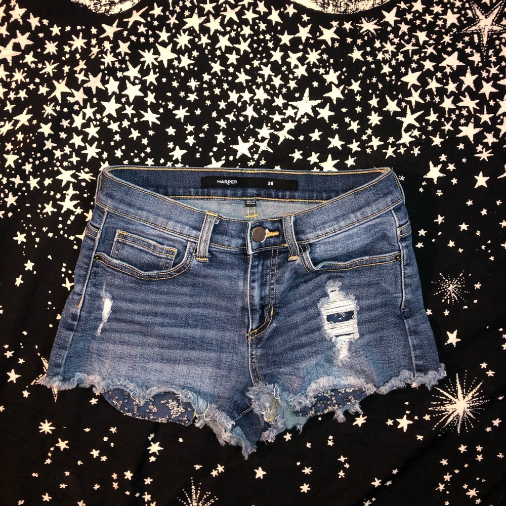 Denim shorts